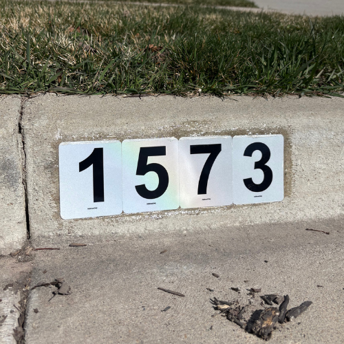 Reflective Curb Number Kit