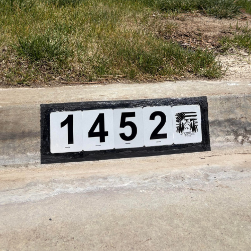 Reflective Curb Number Kit