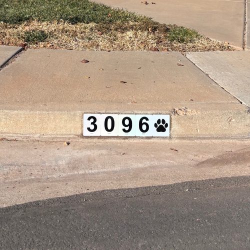 Reflective Curb Number Kit