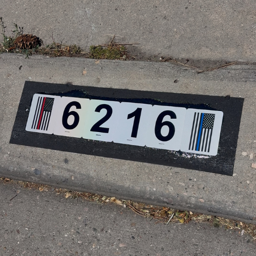 Reflective Curb Number Kit