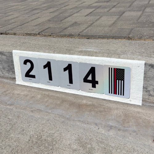 Reflective Curb Number Kit