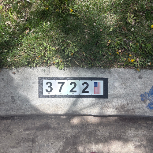 Reflective Curb Number Tiles - DIY Curb Address Kit