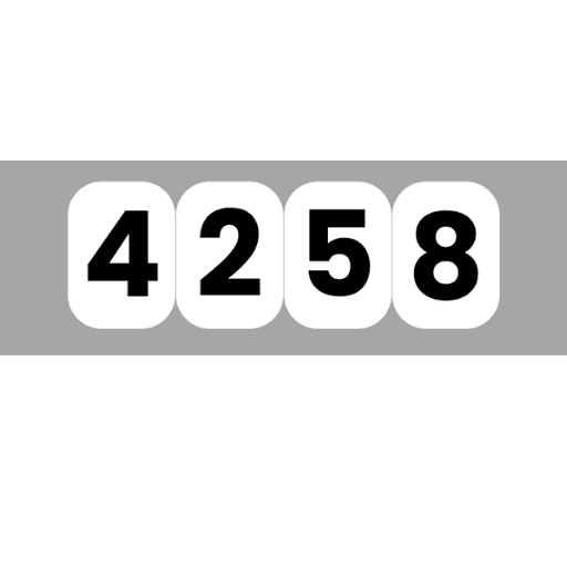 A green and white background with numbers on it.