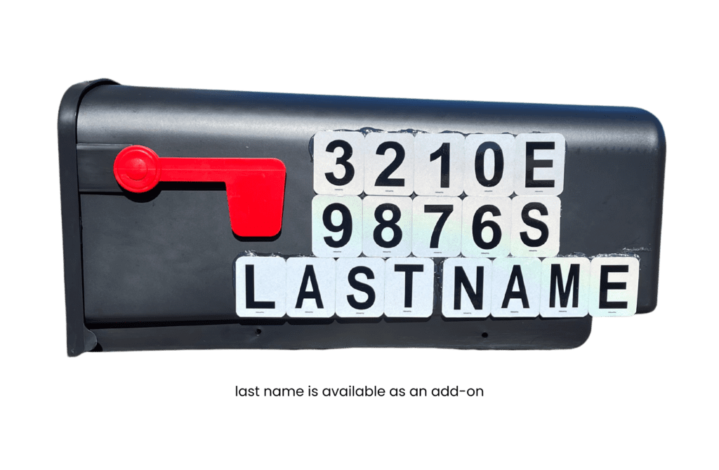 Reflective Mailbox Numbers